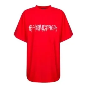 T-shirt oversize Slime “Rosso Bianco” 676589TLVF16407