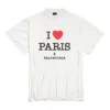 T-shirt oversize “White” con scritta “I Love Paris & Balenciaga” 787349TRVU99012