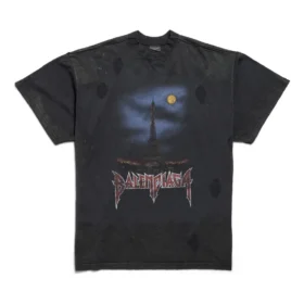 T-shirt Paris Moon con doppia stampa frontale, oversize “Black” 791615TQVY22020