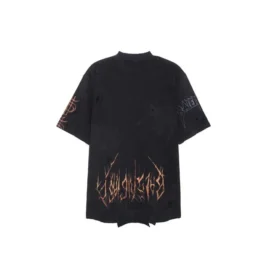 T-shirt Paris Moon Upside Down Oversize “Black Faded” 698811TOVT31055