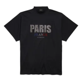 T-shirt Paris Strass Oversized “Black” 787349TRVL51000