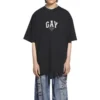 T-shirt Pride dal taglio squadrato “Black” 651795TLV931000