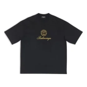 T-shirt Qixi Crest vestibilità media “Black” 612966TMVL41075