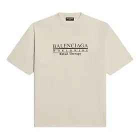 T-shirt Retail Therapy dalla vestibilità media “Ivory Black” 612966TLVB19054