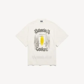 T-shirt sagomata da donna “Salon de Couture” color crema