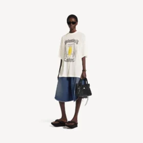 T-shirt sagomata da donna “Salon de Couture” color crema
