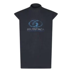 T-shirt senza maniche da surfista “Black Blue” 767844TPVM31412