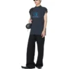 T-shirt senza maniche da surfista “Black Blue” 767844TPVM31412