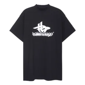 T-shirt sportivo a strati oversize “Black White” 739028TPVF21070
