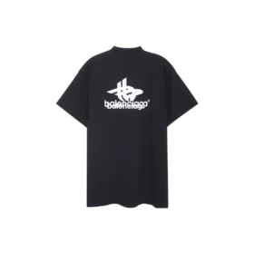 T-shirt sportivo a strati oversize “Black White” 739028TPVF21070