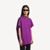 T-shirt strutturata da donna in viola