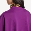 T-shirt strutturata da donna in viola