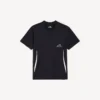 T-shirt techwear da uomo a maniche corte in blu navy/bianco