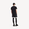 T-shirt techwear da uomo a maniche corte in blu navy/bianco