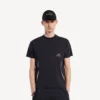 T-shirt techwear da uomo a maniche corte in blu navy/bianco