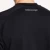 T-shirt techwear da uomo a maniche corte in blu navy/bianco