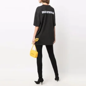 T-shirt Turn Slit “Black” 641655TLVB39034