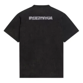 T-shirt Turn Slit “Washed Black” 675016TLVB39034