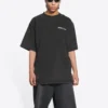 T-shirt Turn Slit “Washed Black” 675016TLVB39034