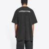T-shirt Turn Slit “Washed Black” 675016TLVB39034