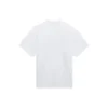 T-shirt unisex bianca a maniche corte in tessuto a trama semplice stile retrò, vestibilità ampia, collezione SS21 657059TKV949000