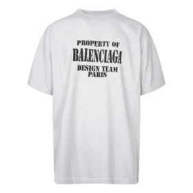 T-shirt vintage Property, vestibilità larga, “Bianco Nero” 641675TMVH89012