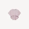 Top corto da donna con strascico in rosa antico