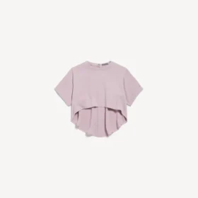 Top corto da donna con strascico in rosa antico
