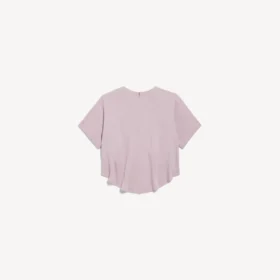 Top corto da donna con strascico in rosa antico