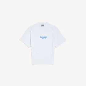 Top da donna a maniche corte con grafica stilizzata, bianco