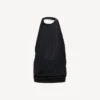 Top drappeggiato da donna in nero