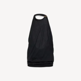 Top drappeggiato da donna in nero
