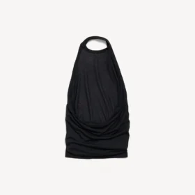 Top drappeggiato da donna in nero