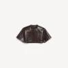 Top super corto da donna in marrone