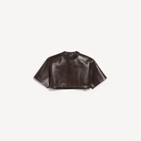 Top super corto da donna in marrone