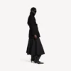Trench corto da donna a forma di bozzolo, nero Trench corto da donna a forma di bozzolo, nero