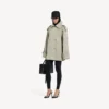 Trench da donna doppiopetto in beige chiaro