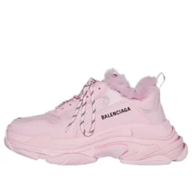Triple S Sneaker in pelliccia sintetica “Pink” 668562W3CQ55000
