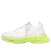 Triple S Sneaker “Suola trasparente – Bianco e giallo fluo” 544351W2FR19073
