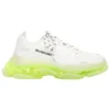 Triple S Sneaker “Suola trasparente – Bianco e giallo fluo” 544351W2FR19073