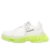 Triple S Sneaker “Suola trasparente – Bianco Giallo Fluo” 541624W2FR19073
