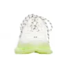 Triple S Sneaker “Suola trasparente – Bianco Giallo Fluo” 541624W2FR19073