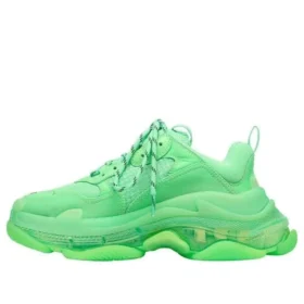 Triple S Sneaker “Suola trasparente – Verde neon” 541624W2CF13801