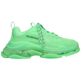 Triple S Sneaker “Suola trasparente – Verde neon” 541624W2CF13801