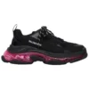 Triple S “Suola trasparente – Nero Rosa Neon” 544351W2FR11053