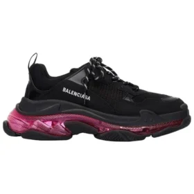 Triple S “Suola trasparente – Nero Rosa Neon” 544351W2FR11053