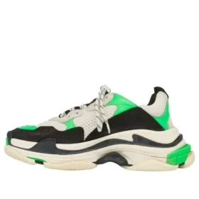 Triple S Sneaker “White Green Fluo” 536737W09O69063