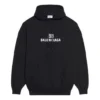 Unisex FW21 Felpa con logo stampato, maniche lunghe e cappuccio, nera 600583TKVI81070
