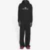 Unisex FW21 Felpa con logo stampato, maniche lunghe e cappuccio, nera 600583TKVI81070