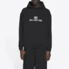Unisex FW21 Felpa con logo stampato, maniche lunghe e cappuccio, nera 600583TKVI81070